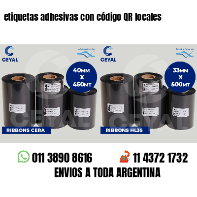 etiquetas adhesivas con código QR locales