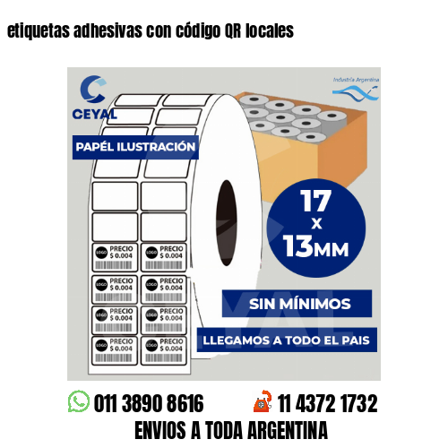 etiquetas adhesivas con código QR locales