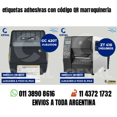 etiquetas adhesivas con código QR marroquinería