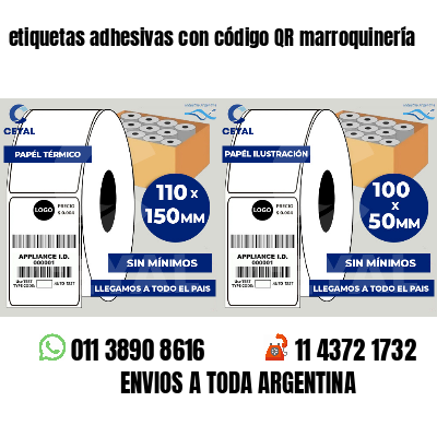 etiquetas adhesivas con código QR marroquinería