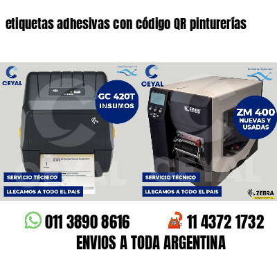 etiquetas adhesivas con código QR pinturerías
