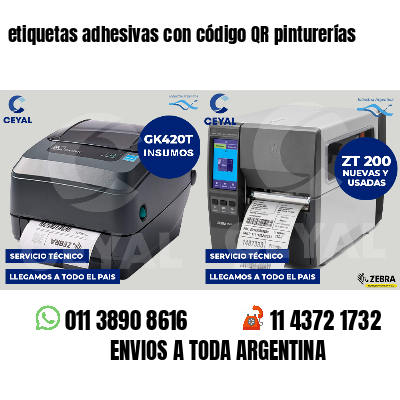 etiquetas adhesivas con código QR pinturerías