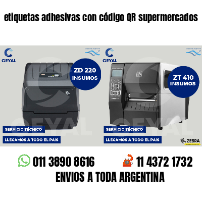 etiquetas adhesivas con código QR supermercados