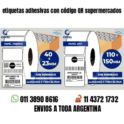 etiquetas adhesivas con código QR supermercados