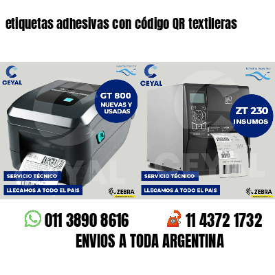 etiquetas adhesivas con código QR textileras