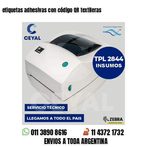 etiquetas adhesivas con código QR textileras
