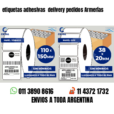 etiquetas adhesivas  delivery pedidos Armerías
