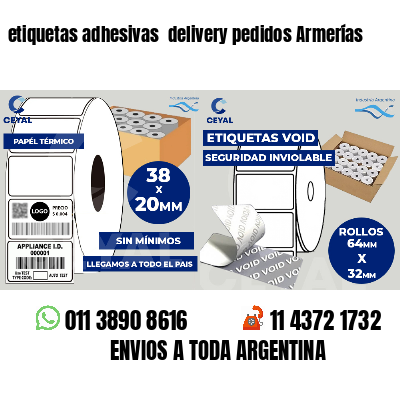etiquetas adhesivas  delivery pedidos Armerías