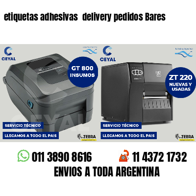 etiquetas adhesivas  delivery pedidos Bares