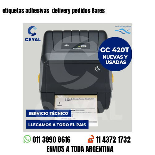 etiquetas adhesivas  delivery pedidos Bares