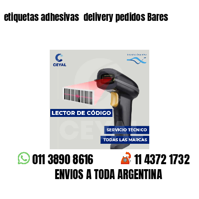 etiquetas adhesivas  delivery pedidos Bares