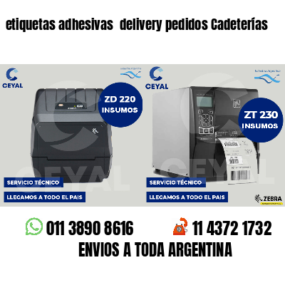 etiquetas adhesivas delivery pedidos Cadeterías