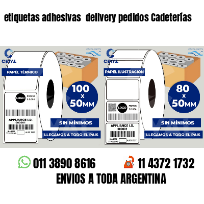 etiquetas adhesivas  delivery pedidos Cadeterías