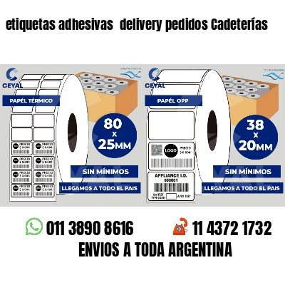 etiquetas adhesivas delivery pedidos Cadeterías