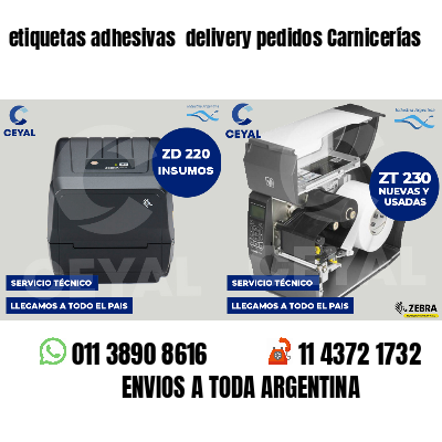 etiquetas adhesivas  delivery pedidos Carnicerías