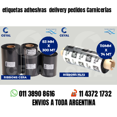 etiquetas adhesivas delivery pedidos Carnicerías