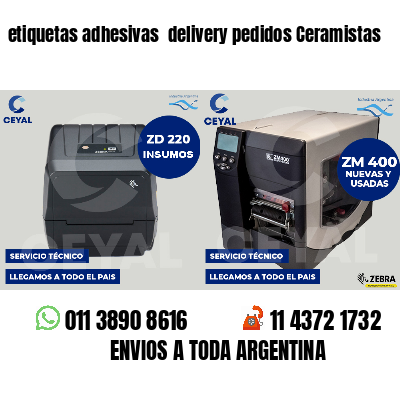 etiquetas adhesivas delivery pedidos Ceramistas