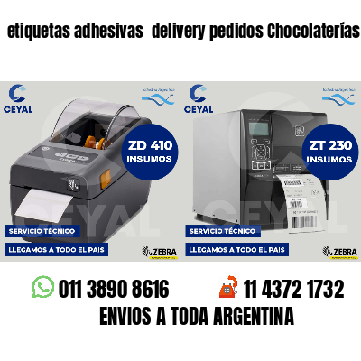 etiquetas adhesivas  delivery pedidos Chocolaterías