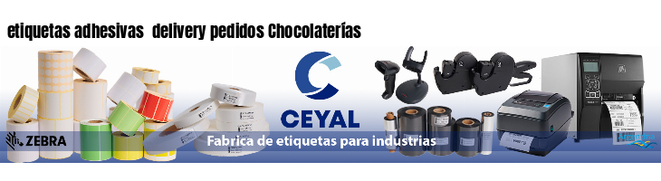etiquetas adhesivas  delivery pedidos Chocolaterías