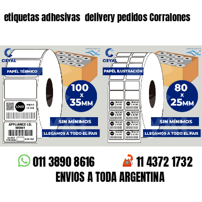 etiquetas adhesivas delivery pedidos Corralones