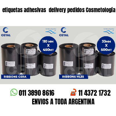 etiquetas adhesivas  delivery pedidos Cosmetología