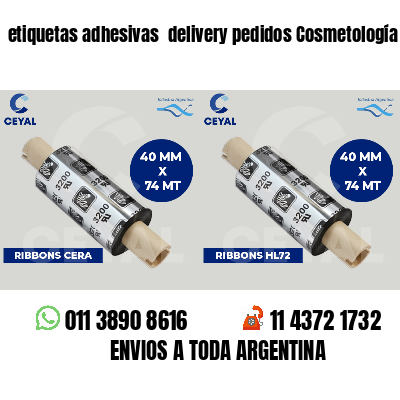 etiquetas adhesivas  delivery pedidos Cosmetología