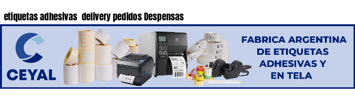 etiquetas adhesivas  delivery pedidos Despensas