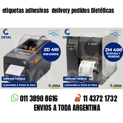 etiquetas adhesivas  delivery pedidos Dietéticas