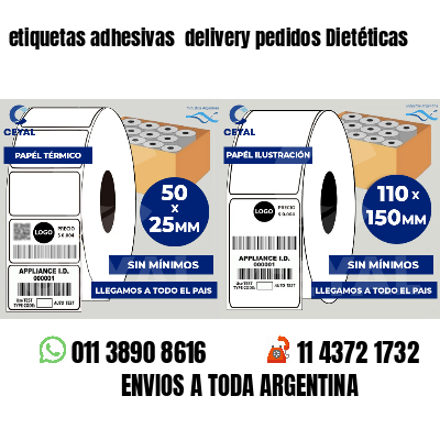 etiquetas adhesivas  delivery pedidos Dietéticas