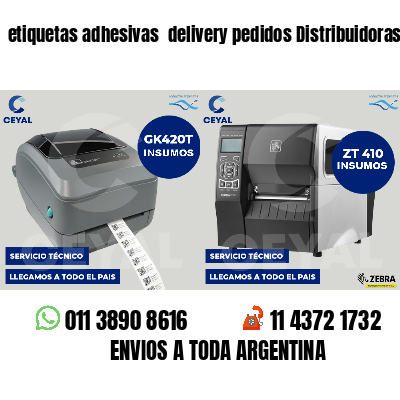 etiquetas adhesivas  delivery pedidos Distribuidoras