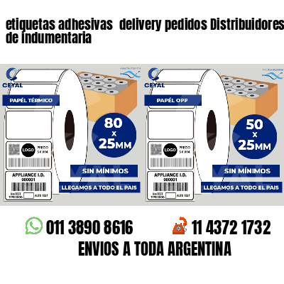 etiquetas adhesivas delivery pedidos Distribuidores de indumentaria