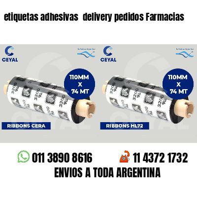 etiquetas adhesivas  delivery pedidos Farmacias