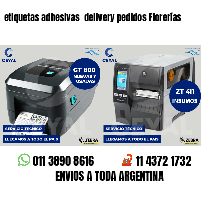 etiquetas adhesivas  delivery pedidos Florerías