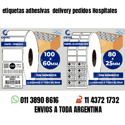 etiquetas adhesivas delivery pedidos Hospitales