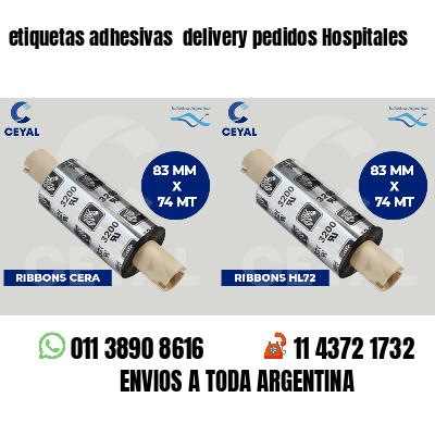 etiquetas adhesivas delivery pedidos Hospitales