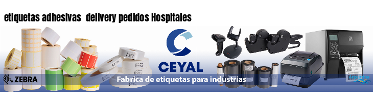 etiquetas adhesivas delivery pedidos Hospitales