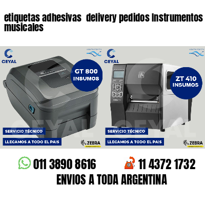 etiquetas adhesivas delivery pedidos Instrumentos musicales