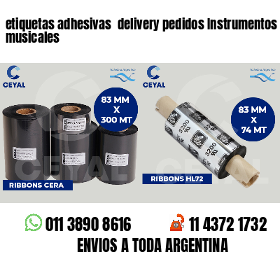 etiquetas adhesivas  delivery pedidos Instrumentos musicales