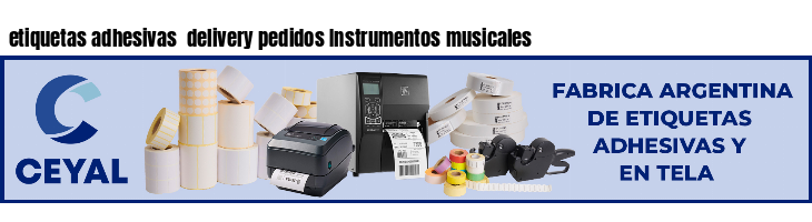 etiquetas adhesivas  delivery pedidos Instrumentos musicales