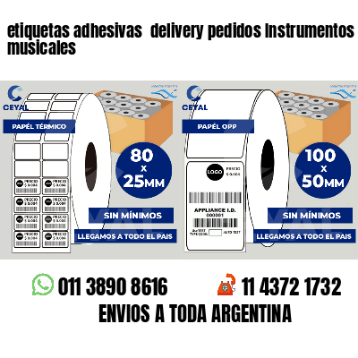 etiquetas adhesivas delivery pedidos Instrumentos musicales