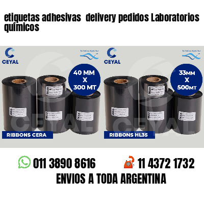 etiquetas adhesivas  delivery pedidos Laboratorios químicos
