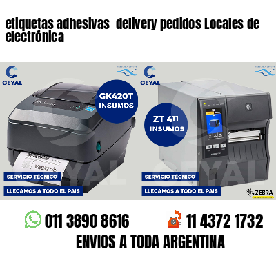 etiquetas adhesivas delivery pedidos Locales de electrónica