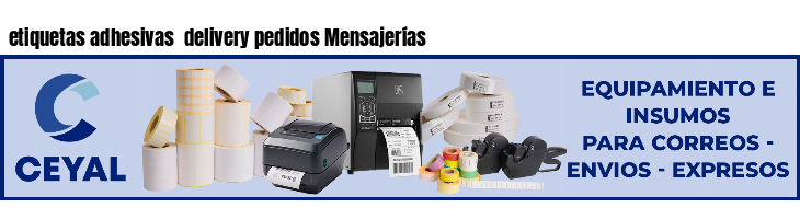 etiquetas adhesivas delivery pedidos Mensajerías