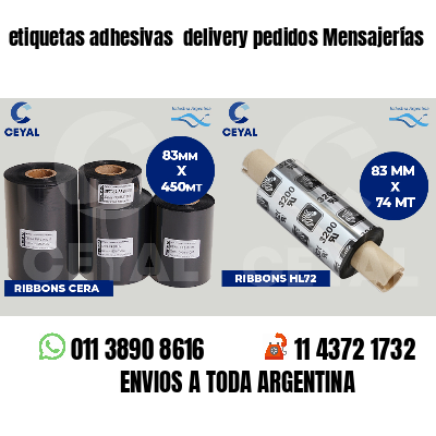 etiquetas adhesivas delivery pedidos Mensajerías