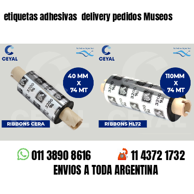 etiquetas adhesivas  delivery pedidos Museos