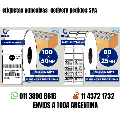 etiquetas adhesivas  delivery pedidos SPA