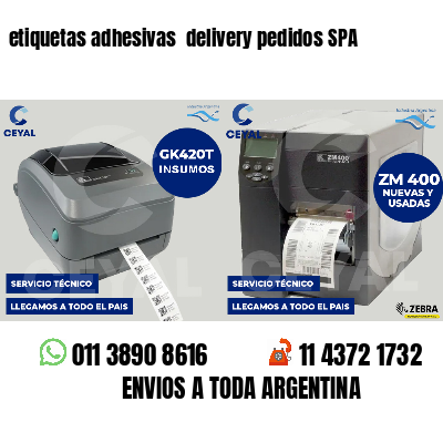 etiquetas adhesivas delivery pedidos SPA
