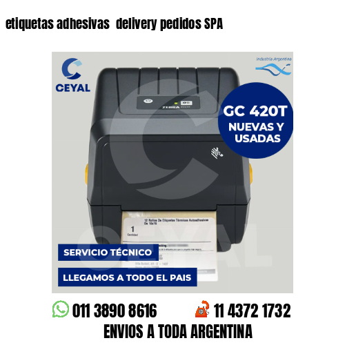 etiquetas adhesivas  delivery pedidos SPA