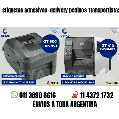 etiquetas adhesivas delivery pedidos Transportistas
