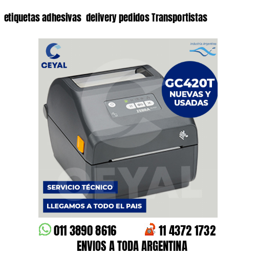 etiquetas adhesivas  delivery pedidos Transportistas